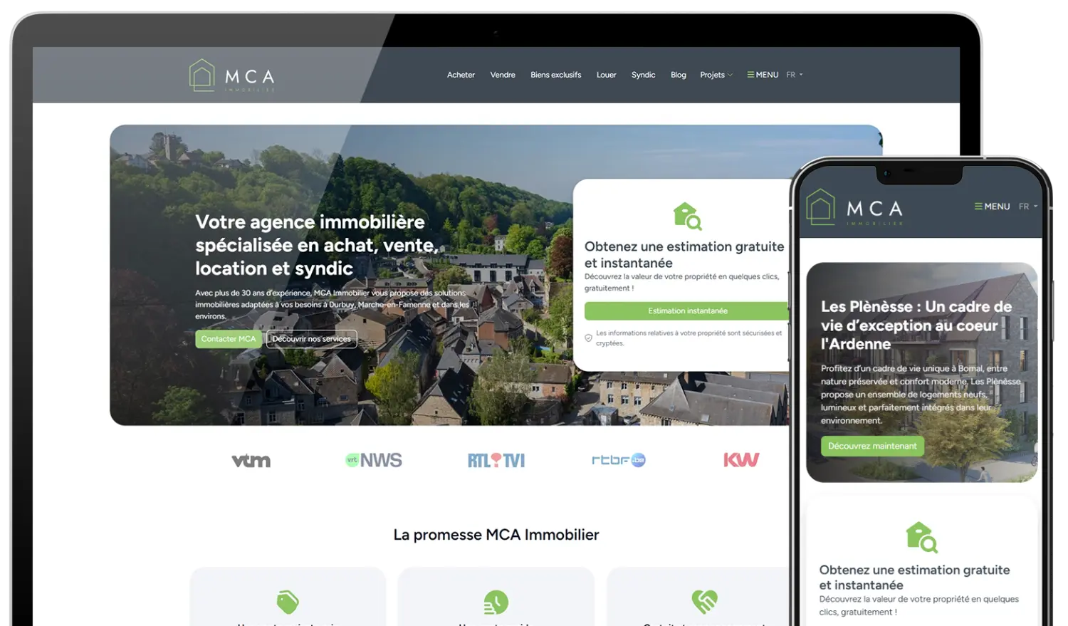 Réalisation MCA — Site vitrine & lead gen