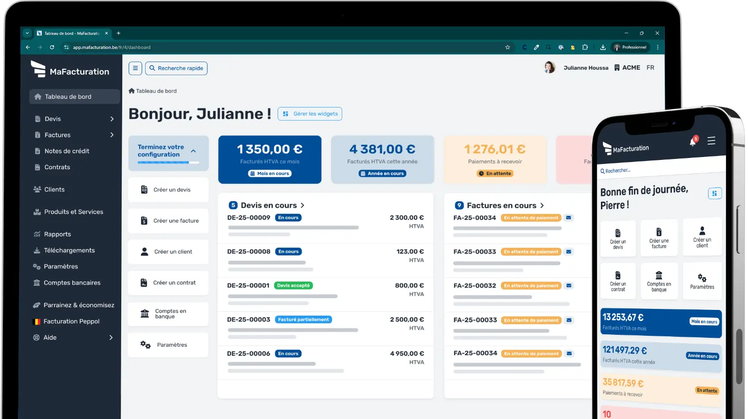 Réalisation MaFacturation — SaaS de facturation