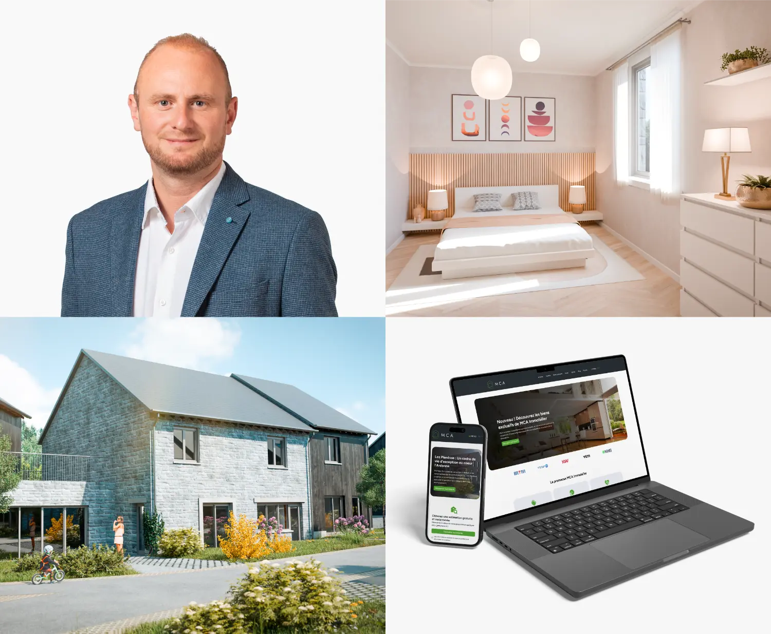 Projet Maisons & Chalets d'Ardenne — Création site web et prévisualisation 3D